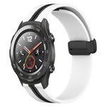 20mm Folding Magnetic Clasp Silicone Watch Band, For Huawei Watch GT3 Pro 43mm, For Huawei Watch GT3 42mm, For Huawei Watch GT2 42mm, For Huawei Watch 2