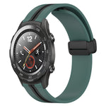 20mm Folding Magnetic Clasp Silicone Watch Band, For Huawei Watch GT3 Pro 43mm, For Huawei Watch GT3 42mm, For Huawei Watch GT2 42mm, For Huawei Watch 2