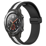 20mm Folding Magnetic Clasp Silicone Watch Band, For Huawei Watch GT3 Pro 43mm, For Huawei Watch GT3 42mm, For Huawei Watch GT2 42mm, For Huawei Watch 2