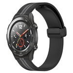 20mm Folding Magnetic Clasp Silicone Watch Band, For Huawei Watch GT3 Pro 43mm, For Huawei Watch GT3 42mm, For Huawei Watch GT2 42mm, For Huawei Watch 2