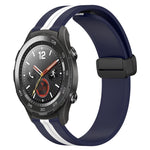 20mm Folding Magnetic Clasp Silicone Watch Band, For Huawei Watch GT3 Pro 43mm, For Huawei Watch GT3 42mm, For Huawei Watch GT2 42mm, For Huawei Watch 2