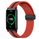 20mm Folding Magnetic Clasp Silicone Watch Band, For Honor Watch ES, For Honor MagicWatch2 42mm