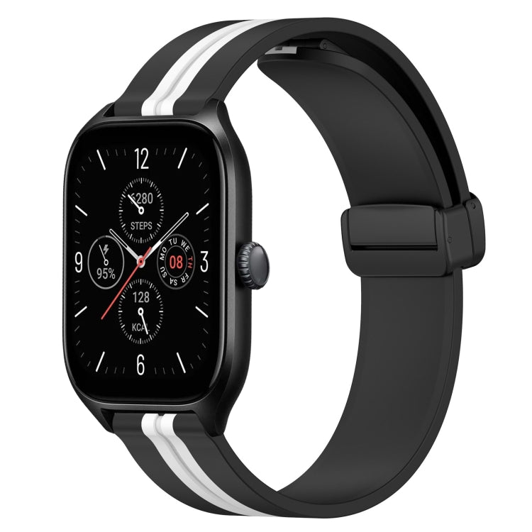20mm Folding Magnetic Clasp Silicone Watch Band, For Amazfit GTS 4, For Amazfit GTS 3, For Amazfit GTS 2 Mini, For Amazfit GTS 2