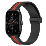 20mm Folding Magnetic Clasp Silicone Watch Band, For Amazfit GTS 4, For Amazfit GTS 3, For Amazfit GTS 2 Mini, For Amazfit GTS 2