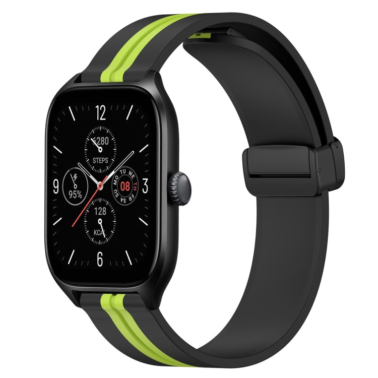 20mm Folding Magnetic Clasp Silicone Watch Band, For Amazfit GTS 4, For Amazfit GTS 3, For Amazfit GTS 2 Mini, For Amazfit GTS 2