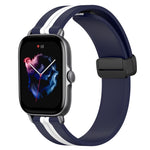 20mm Folding Magnetic Clasp Silicone Watch Band, For Amazfit GTS 4, For Amazfit GTS 3, For Amazfit GTS 2 Mini, For Amazfit GTS 2
