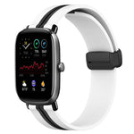 20mm Folding Magnetic Clasp Silicone Watch Band, For Amazfit GTS 4, For Amazfit GTS 3, For Amazfit GTS 2 Mini, For Amazfit GTS 2