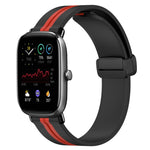 20mm Folding Magnetic Clasp Silicone Watch Band, For Amazfit GTS 4, For Amazfit GTS 3, For Amazfit GTS 2 Mini, For Amazfit GTS 2