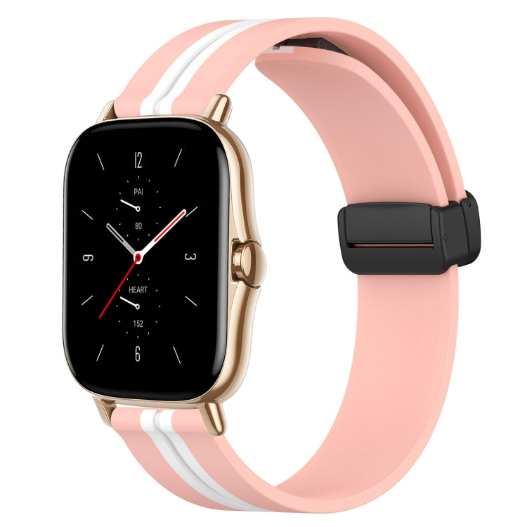 20mm Folding Magnetic Clasp Silicone Watch Band, For Amazfit GTS 4, For Amazfit GTS 3, For Amazfit GTS 2 Mini, For Amazfit GTS 2