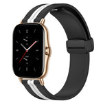 20mm Folding Magnetic Clasp Silicone Watch Band, For Amazfit GTS 4, For Amazfit GTS 3, For Amazfit GTS 2 Mini, For Amazfit GTS 2