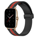 20mm Folding Magnetic Clasp Silicone Watch Band, For Amazfit GTS 4, For Amazfit GTS 3, For Amazfit GTS 2 Mini, For Amazfit GTS 2