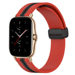 20mm Folding Magnetic Clasp Silicone Watch Band, For Amazfit GTS 4, For Amazfit GTS 3, For Amazfit GTS 2 Mini, For Amazfit GTS 2