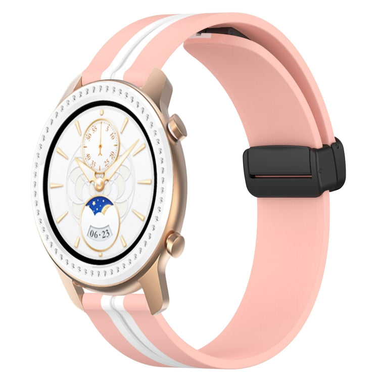 20mm Folding Magnetic Clasp Silicone Watch Band, For Amazfit GTS, For Amazfit GTR 42mm, For Amazfit Pop Pro, For Amazfit Pop