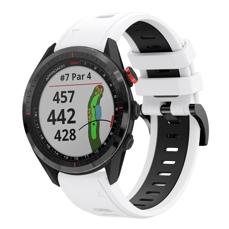 22mm Two-Color Sports Silicone Watch Band, For Garmin Approach S62, For Garmin Fenix 6 GPS, For Garmin Fenix 6 Pro GPS, For Garmin Fenix 6 Sapphire GPS