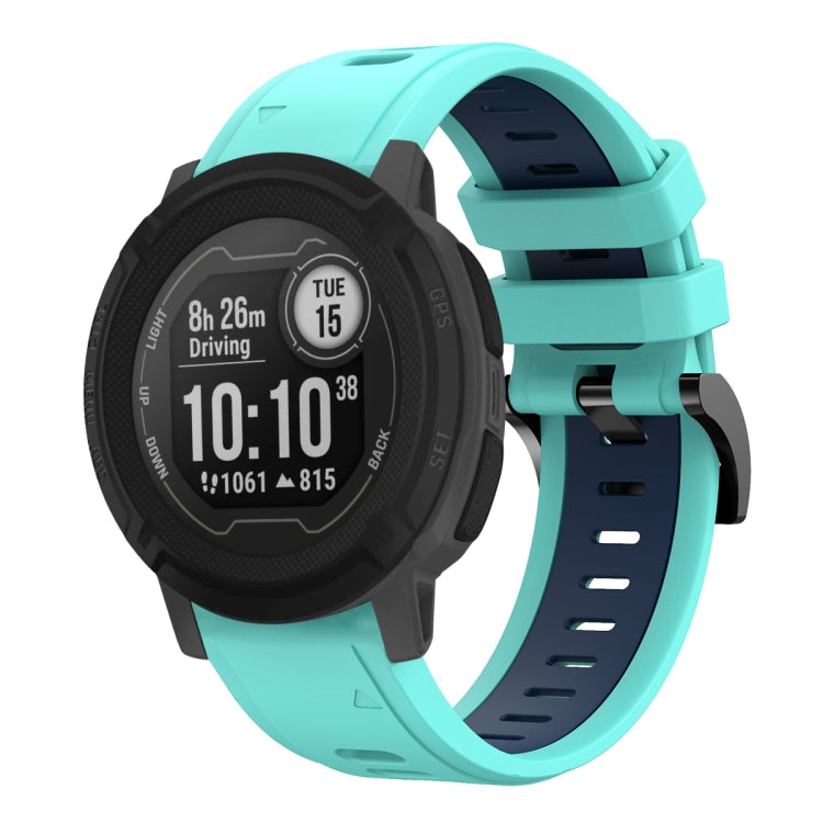 22mm Two-Color Sports Silicone Watch Band, For Garmin Instinct, For Garmin Descent G1