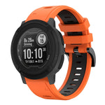 22mm Two-Color Sports Silicone Watch Band, For Garmin Instinct, For Garmin Descent G1