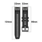 22mm Two-Color Sports Silicone Watch Band, For Garmin Instinct, For Garmin Descent G1