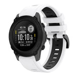 22mm Two-Color Sports Silicone Watch Band, For Garmin Instinct, For Garmin Descent G1