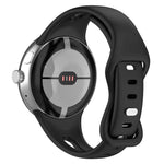 สายซิลิโคนสีทึบปุ่มผีเสื้อทรงหยดน้ำบาง สำหรับ Google Pixel Watch 4 / 3 / 2 / 1 41 มม.