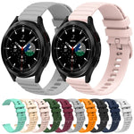 สายซิลิโคนลายจุดคลื่นสีพื้น 20mm สำหรับ Samsung Galaxy Watch 4 Classic 42mm, สำหรับ Samsung Galaxy Watch 4 Classic 46mm, สำหรับ Samsung Galaxy Watch Active 2 40mm, สำหรับ Samsung Galaxy Watch Active 2 44mm