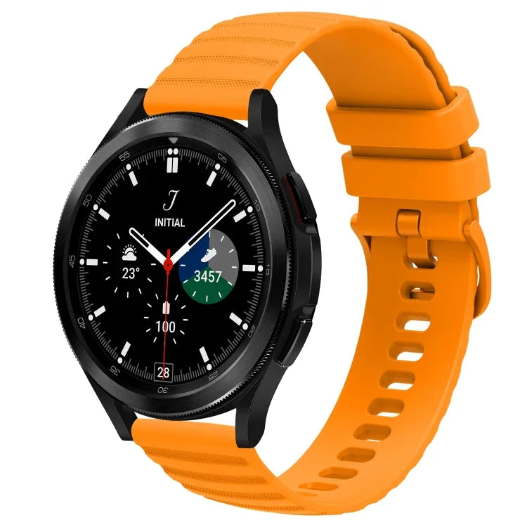 สายซิลิโคนลายจุดคลื่นสีพื้น 20mm สำหรับ Samsung Galaxy Watch 4 Classic 42mm, สำหรับ Samsung Galaxy Watch 4 Classic 46mm, สำหรับ Samsung Galaxy Watch Active 2 40mm, สำหรับ Samsung Galaxy Watch Active 2 44mm