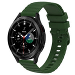 สายซิลิโคนลายจุดคลื่นสีพื้น 20mm สำหรับ Samsung Galaxy Watch 4 Classic 42mm, สำหรับ Samsung Galaxy Watch 4 Classic 46mm, สำหรับ Samsung Galaxy Watch Active 2 40mm, สำหรับ Samsung Galaxy Watch Active 2 44mm