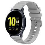 สายซิลิโคนลายจุดคลื่นสีพื้น 20mm สำหรับ Samsung Galaxy Watch 4 Classic 42mm, สำหรับ Samsung Galaxy Watch 4 Classic 46mm, สำหรับ Samsung Galaxy Watch Active 2 40mm, สำหรับ Samsung Galaxy Watch Active 2 44mm