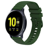 สายซิลิโคนลายจุดคลื่นสีพื้น 20mm สำหรับ Samsung Galaxy Watch 4 Classic 42mm, สำหรับ Samsung Galaxy Watch 4 Classic 46mm, สำหรับ Samsung Galaxy Watch Active 2 40mm, สำหรับ Samsung Galaxy Watch Active 2 44mm