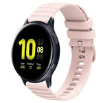 สายซิลิโคนลายจุดคลื่นสีพื้น 20mm สำหรับ Samsung Galaxy Watch 4 Classic 42mm, สำหรับ Samsung Galaxy Watch 4 Classic 46mm, สำหรับ Samsung Galaxy Watch Active 2 40mm, สำหรับ Samsung Galaxy Watch Active 2 44mm