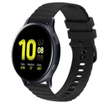 สายซิลิโคนลายจุดคลื่นสีพื้น 20mm สำหรับ Samsung Galaxy Watch 4 Classic 42mm, สำหรับ Samsung Galaxy Watch 4 Classic 46mm, สำหรับ Samsung Galaxy Watch Active 2 40mm, สำหรับ Samsung Galaxy Watch Active 2 44mm