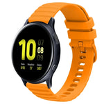 สายซิลิโคนลายจุดคลื่นสีพื้น 20mm สำหรับ Samsung Galaxy Watch 4 Classic 42mm, สำหรับ Samsung Galaxy Watch 4 Classic 46mm, สำหรับ Samsung Galaxy Watch Active 2 40mm, สำหรับ Samsung Galaxy Watch Active 2 44mm
