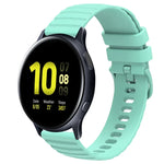 สายซิลิโคนลายจุดคลื่นสีพื้น 20mm สำหรับ Samsung Galaxy Watch 4 Classic 42mm, สำหรับ Samsung Galaxy Watch 4 Classic 46mm, สำหรับ Samsung Galaxy Watch Active 2 40mm, สำหรับ Samsung Galaxy Watch Active 2 44mm