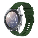สายซิลิโคนลายจุดคลื่นสีพื้น 22mm สำหรับ Samsung Galaxy Watch3 45mm, สำหรับ Samsung Galaxy Watch 46mm, สำหรับ Samsung Gear S3 Classic, สำหรับ Samsung Gear S3 Frontier
