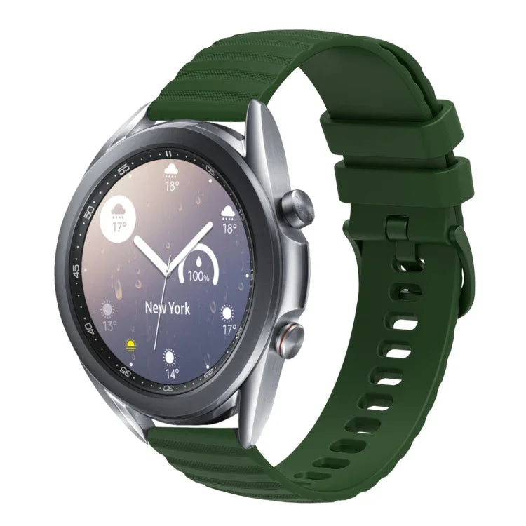 สายซิลิโคนลายจุดคลื่นสีพื้น 22mm สำหรับ Samsung Galaxy Watch3 45mm, สำหรับ Samsung Galaxy Watch 46mm, สำหรับ Samsung Gear S3 Classic, สำหรับ Samsung Gear S3 Frontier