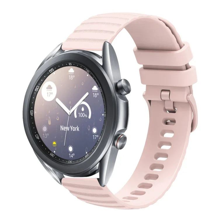 สายซิลิโคนลายจุดคลื่นสีพื้น 22mm สำหรับ Samsung Galaxy Watch3 45mm, สำหรับ Samsung Galaxy Watch 46mm, สำหรับ Samsung Gear S3 Classic, สำหรับ Samsung Gear S3 Frontier