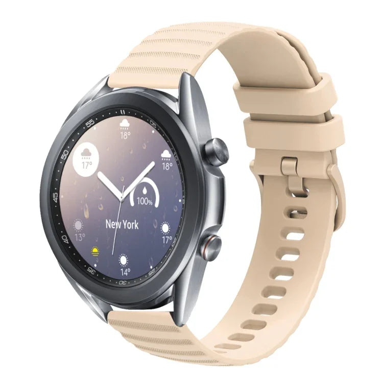 สายซิลิโคนลายจุดคลื่นสีพื้น 22mm สำหรับ Samsung Galaxy Watch3 45mm, สำหรับ Samsung Galaxy Watch 46mm, สำหรับ Samsung Gear S3 Classic, สำหรับ Samsung Gear S3 Frontier