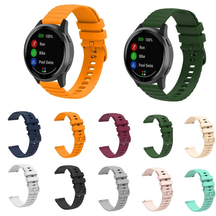 สายซิลิโคนลายจุดคลื่นสีพื้น 22mm สำหรับ Samsung Galaxy Watch3 45mm, สำหรับ Samsung Galaxy Watch 46mm, สำหรับ Samsung Gear S3 Classic, สำหรับ Samsung Gear S3 Frontier