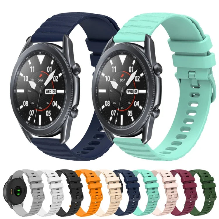 สายซิลิโคนลายจุดคลื่นสีพื้น 22mm สำหรับ Samsung Galaxy Watch3 45mm, สำหรับ Samsung Galaxy Watch 46mm, สำหรับ Samsung Gear S3 Classic, สำหรับ Samsung Gear S3 Frontier