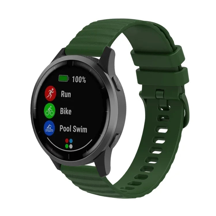 สายซิลิโคนลายจุดคลื่นสีพื้น 22mm สำหรับ Samsung Galaxy Watch3 45mm, สำหรับ Samsung Galaxy Watch 46mm, สำหรับ Samsung Gear S3 Classic, สำหรับ Samsung Gear S3 Frontier