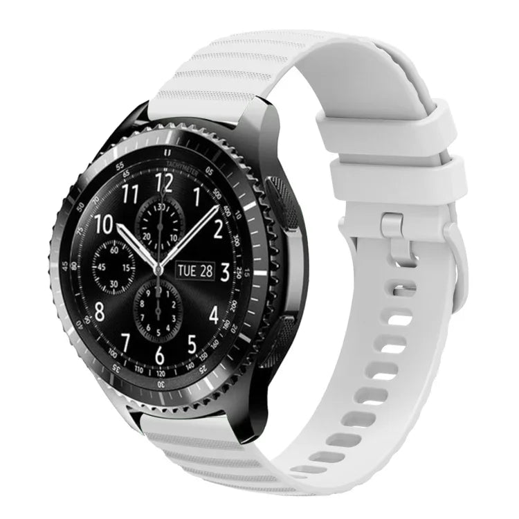 สายซิลิโคนลายจุดคลื่นสีพื้น 22mm สำหรับ Samsung Galaxy Watch3 45mm, สำหรับ Samsung Galaxy Watch 46mm, สำหรับ Samsung Gear S3 Classic, สำหรับ Samsung Gear S3 Frontier