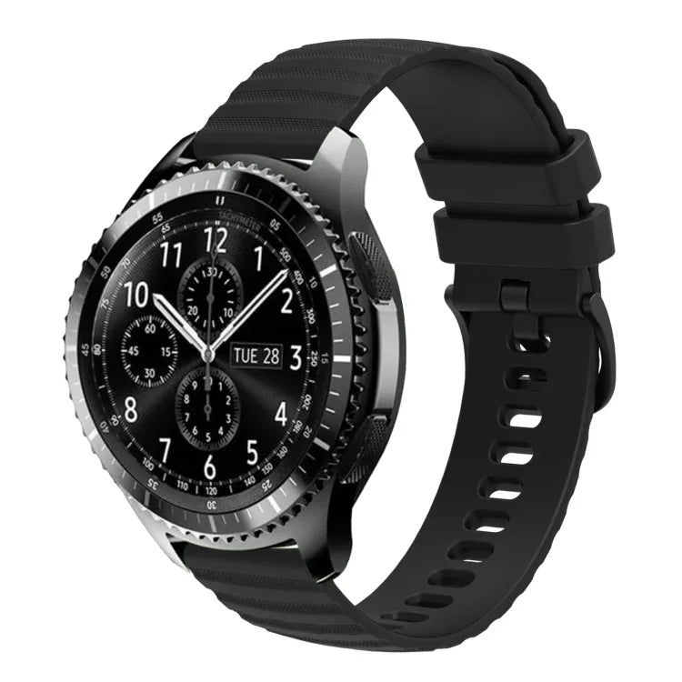 สายซิลิโคนลายจุดคลื่นสีพื้น 22mm สำหรับ Samsung Galaxy Watch3 45mm, สำหรับ Samsung Galaxy Watch 46mm, สำหรับ Samsung Gear S3 Classic, สำหรับ Samsung Gear S3 Frontier