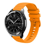 สายซิลิโคนลายจุดคลื่นสีพื้น 22mm สำหรับ Samsung Galaxy Watch3 45mm, สำหรับ Samsung Galaxy Watch 46mm, สำหรับ Samsung Gear S3 Classic, สำหรับ Samsung Gear S3 Frontier