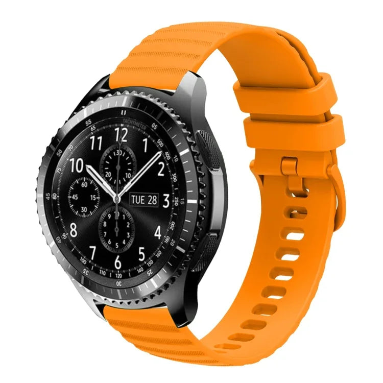 สายซิลิโคนลายจุดคลื่นสีพื้น 22mm สำหรับ Samsung Galaxy Watch3 45mm, สำหรับ Samsung Galaxy Watch 46mm, สำหรับ Samsung Gear S3 Classic, สำหรับ Samsung Gear S3 Frontier