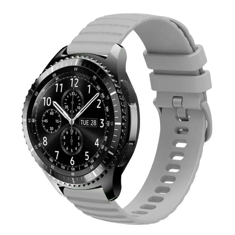 สายซิลิโคนลายจุดคลื่นสีพื้น 22mm สำหรับ Samsung Galaxy Watch3 45mm, สำหรับ Samsung Galaxy Watch 46mm, สำหรับ Samsung Gear S3 Classic, สำหรับ Samsung Gear S3 Frontier