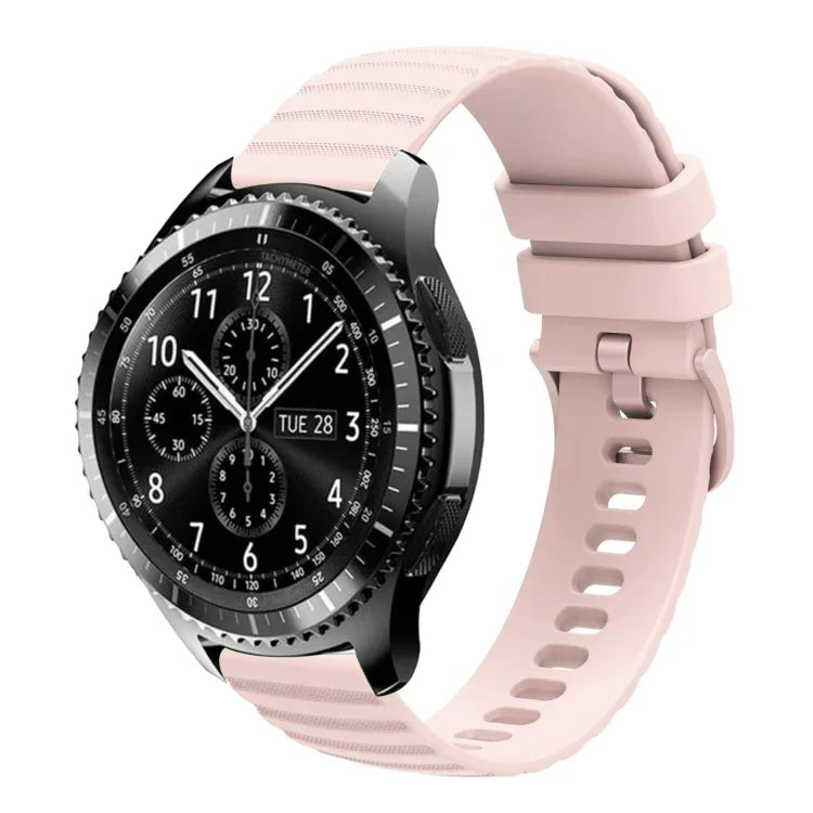 สายซิลิโคนลายจุดคลื่นสีพื้น 22mm สำหรับ Samsung Galaxy Watch3 45mm, สำหรับ Samsung Galaxy Watch 46mm, สำหรับ Samsung Gear S3 Classic, สำหรับ Samsung Gear S3 Frontier
