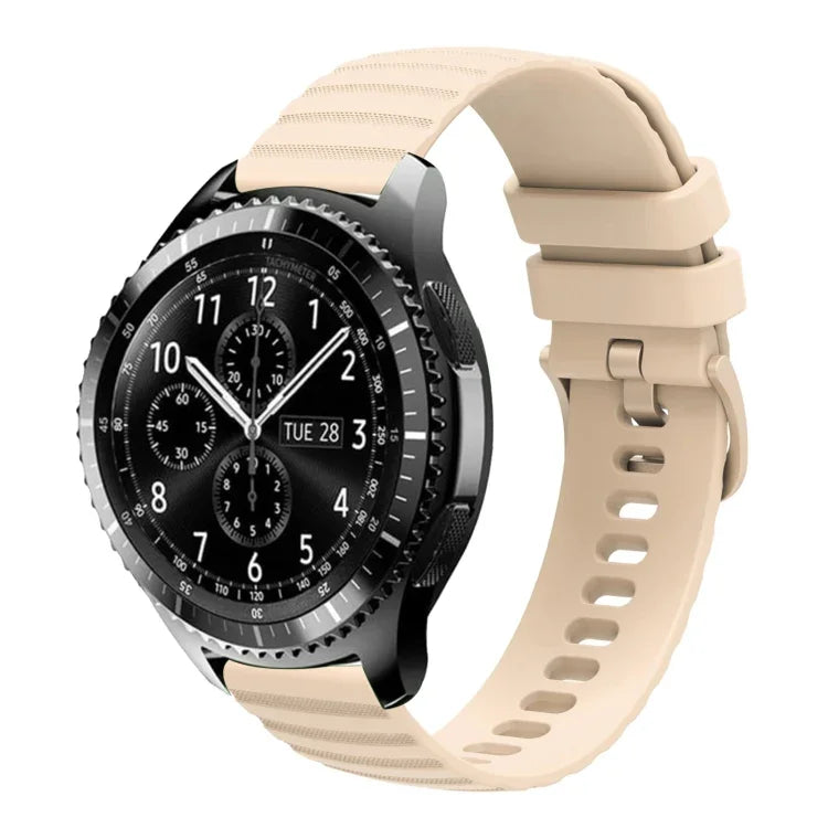 สายซิลิโคนลายจุดคลื่นสีพื้น 22mm สำหรับ Samsung Galaxy Watch3 45mm, สำหรับ Samsung Galaxy Watch 46mm, สำหรับ Samsung Gear S3 Classic, สำหรับ Samsung Gear S3 Frontier