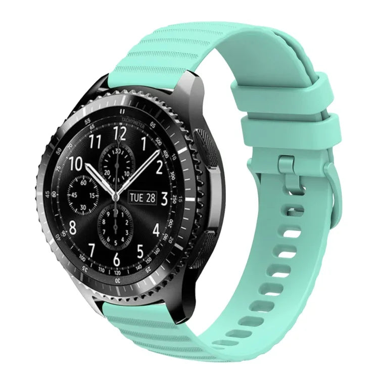 สายซิลิโคนลายจุดคลื่นสีพื้น 22mm สำหรับ Samsung Galaxy Watch3 45mm, สำหรับ Samsung Galaxy Watch 46mm, สำหรับ Samsung Gear S3 Classic, สำหรับ Samsung Gear S3 Frontier