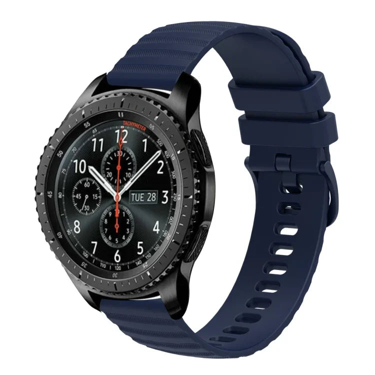 สายซิลิโคนลายจุดคลื่นสีพื้น 22mm สำหรับ Samsung Galaxy Watch3 45mm, สำหรับ Samsung Galaxy Watch 46mm, สำหรับ Samsung Gear S3 Classic, สำหรับ Samsung Gear S3 Frontier