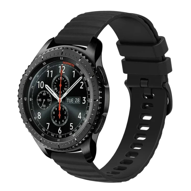 สายซิลิโคนลายจุดคลื่นสีพื้น 22mm สำหรับ Samsung Galaxy Watch3 45mm, สำหรับ Samsung Galaxy Watch 46mm, สำหรับ Samsung Gear S3 Classic, สำหรับ Samsung Gear S3 Frontier