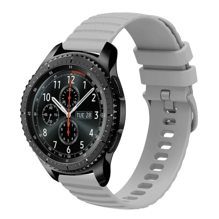 สายซิลิโคนลายจุดคลื่นสีพื้น 22mm สำหรับ Samsung Galaxy Watch3 45mm, สำหรับ Samsung Galaxy Watch 46mm, สำหรับ Samsung Gear S3 Classic, สำหรับ Samsung Gear S3 Frontier